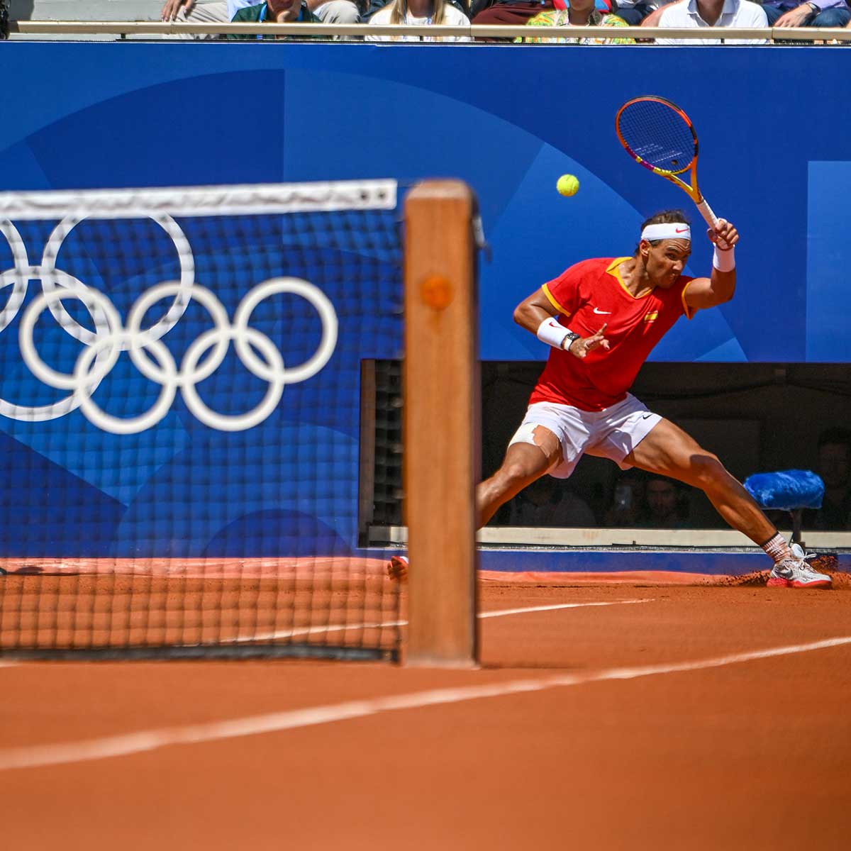 Rafa Nadal compitiendo en los JJOO