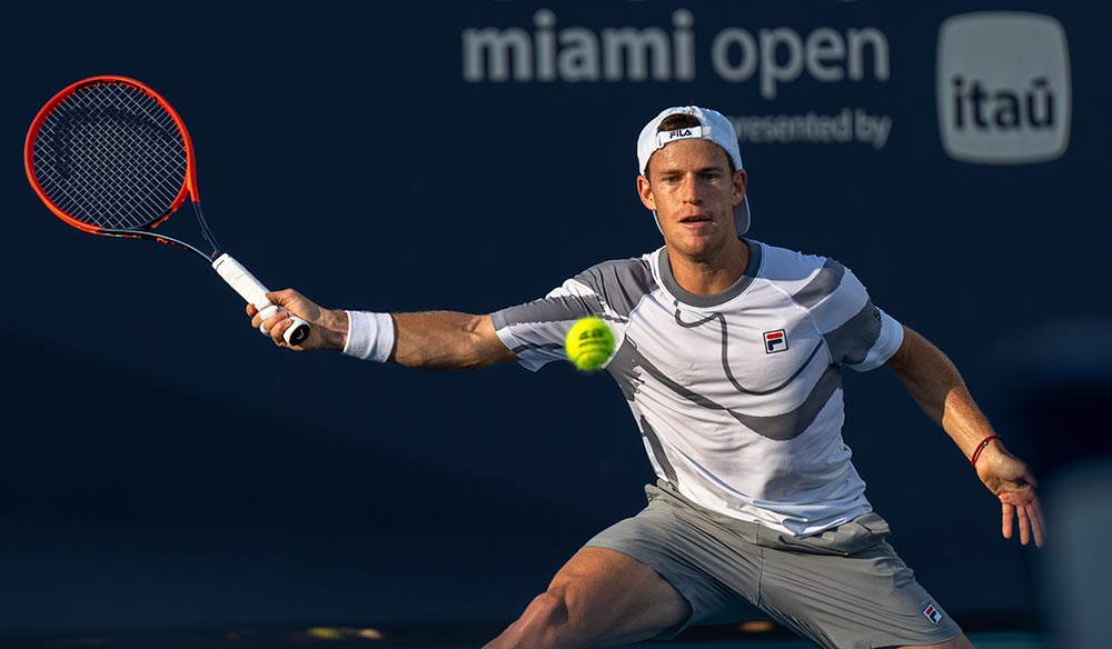 El argentino Diego Schwartzman jugando un partido de tenis