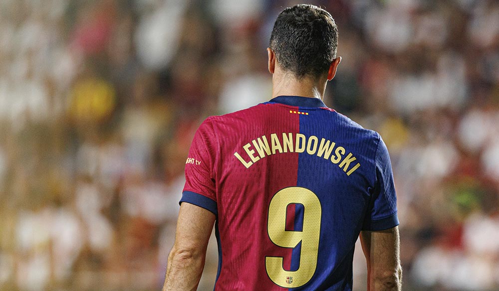 El jugador del Barcelona Robert Lewandowski